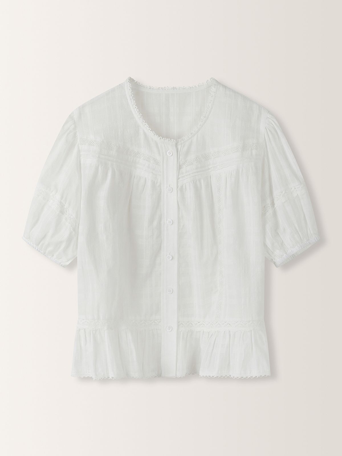 뮈뮈에르(MUEMUER) Noble Lace Blouse MU2634BL311M
