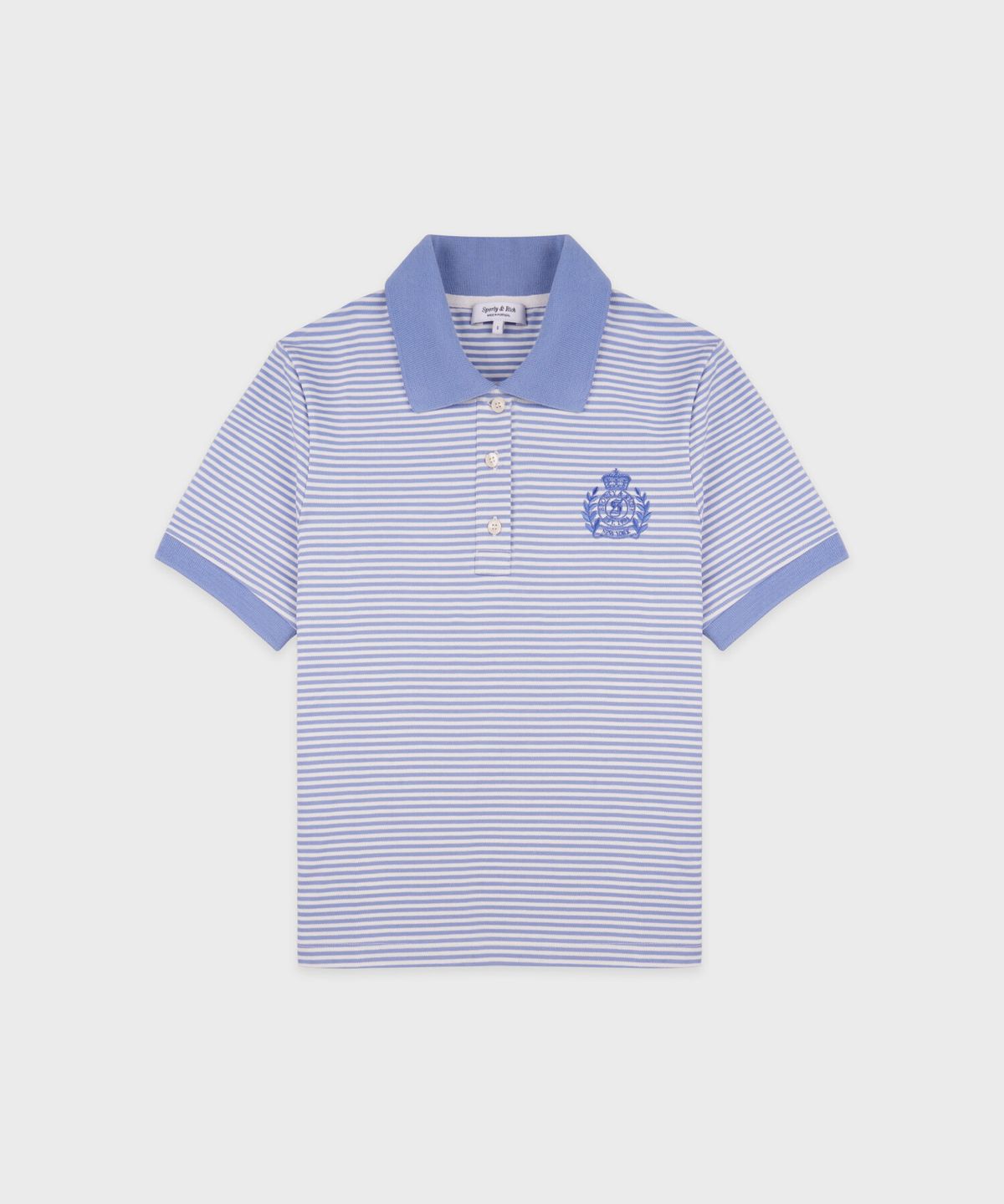 스포티앤리치(SPORTY&RICH) NY 크레스트 프렙 폴로셔츠 페리윙클 R265AW2004