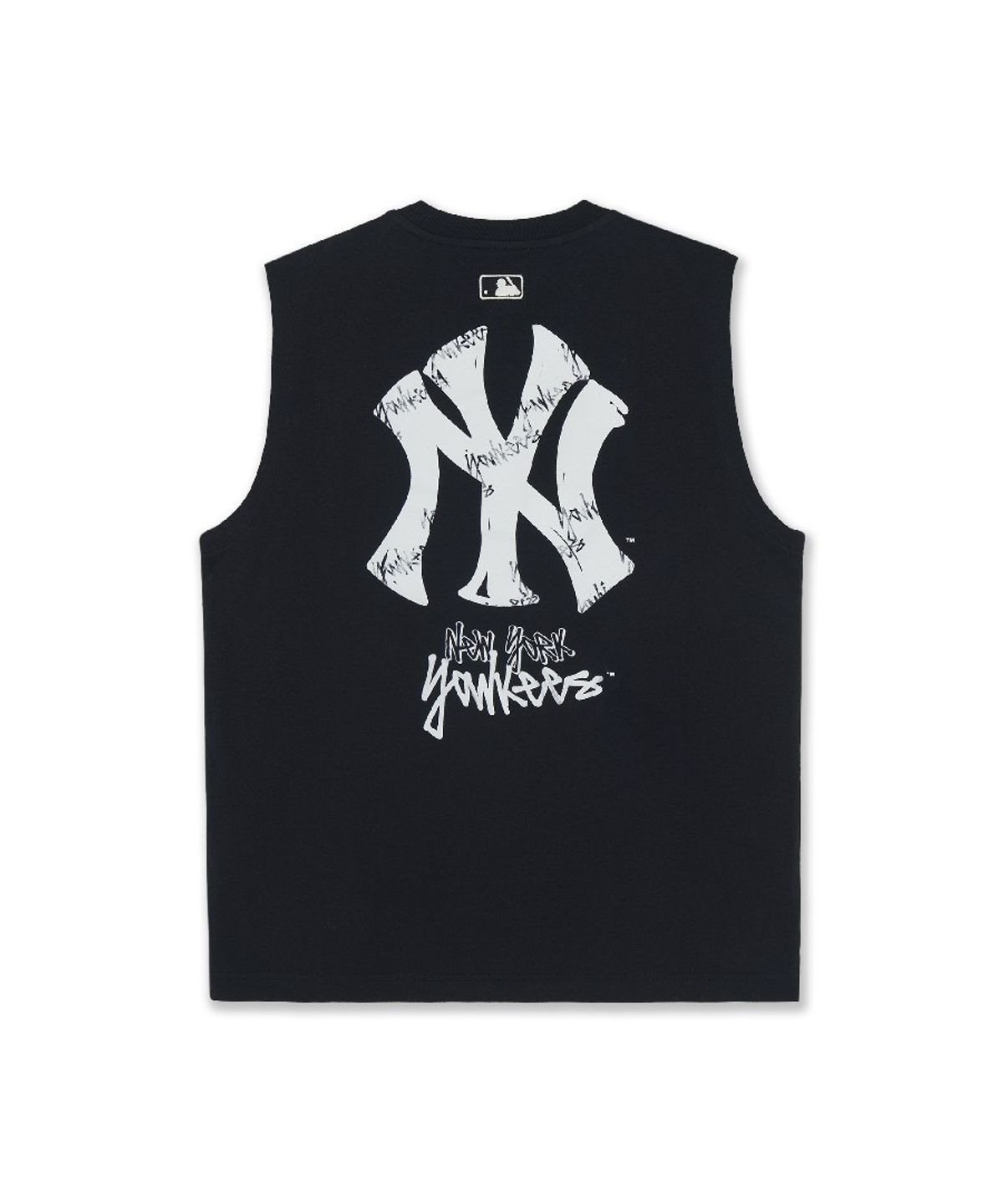 엠엘비(MLB) 베이직 스트릿 로고 나시 티셔츠 NY (Black)