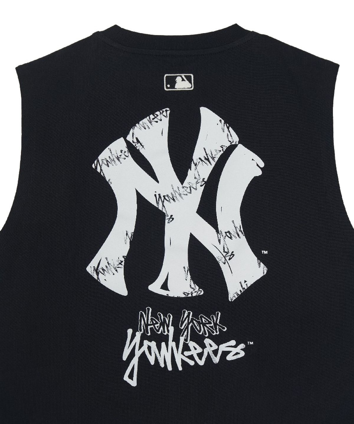 엠엘비(MLB) 베이직 스트릿 로고 나시 티셔츠 NY (Black)