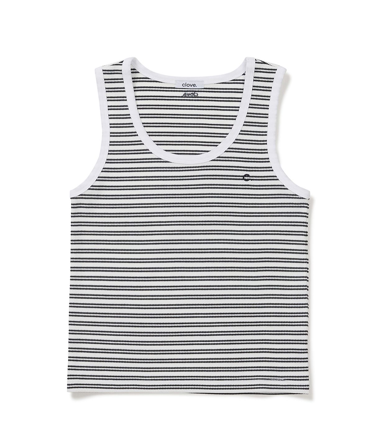 클로브(CLOVE) [26SM clove] Stripe Sleeveless Top (Black)