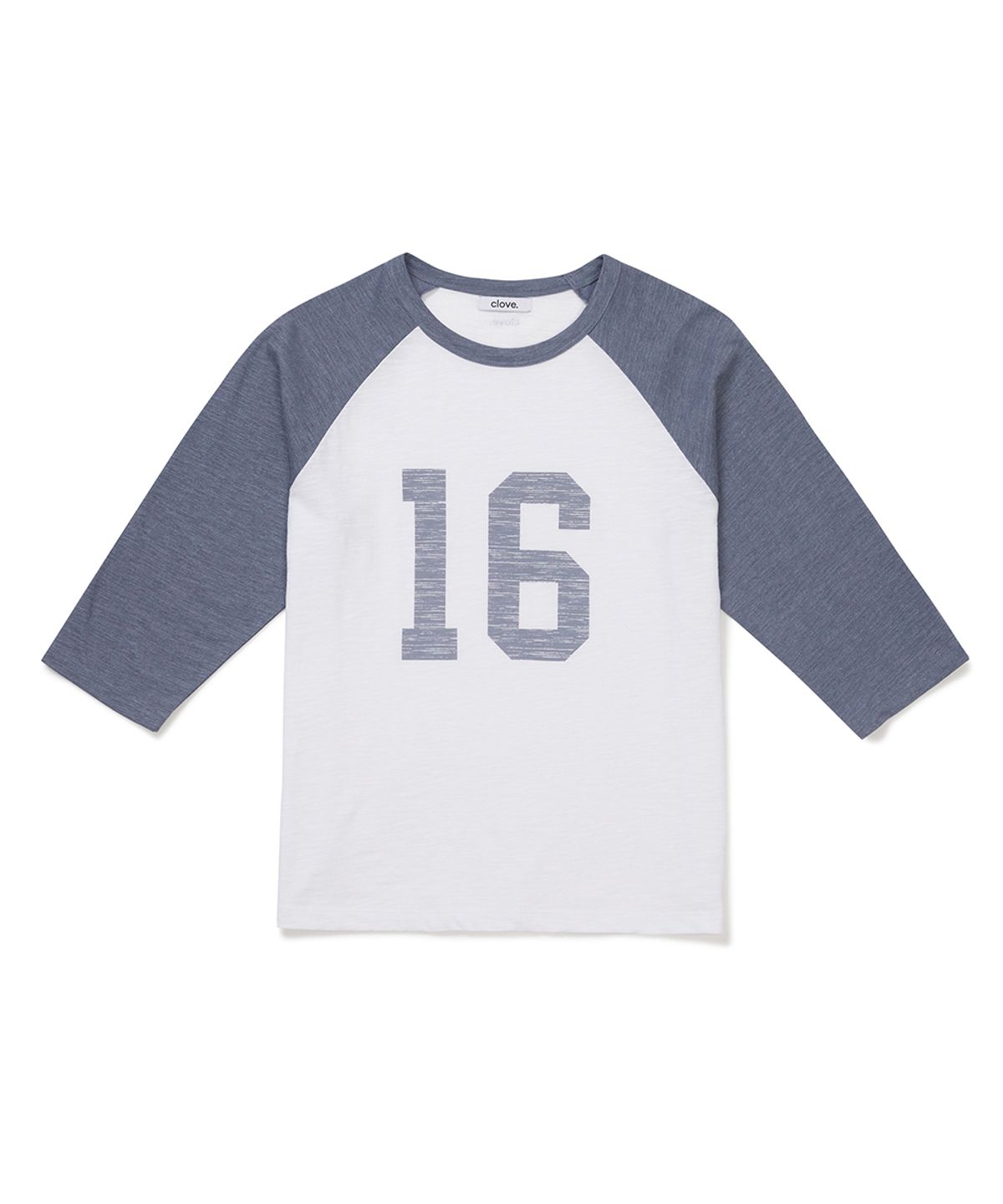 클로브(CLOVE) [26SM clove] Raglan Baseball T-Shirt (Smoke Blue)