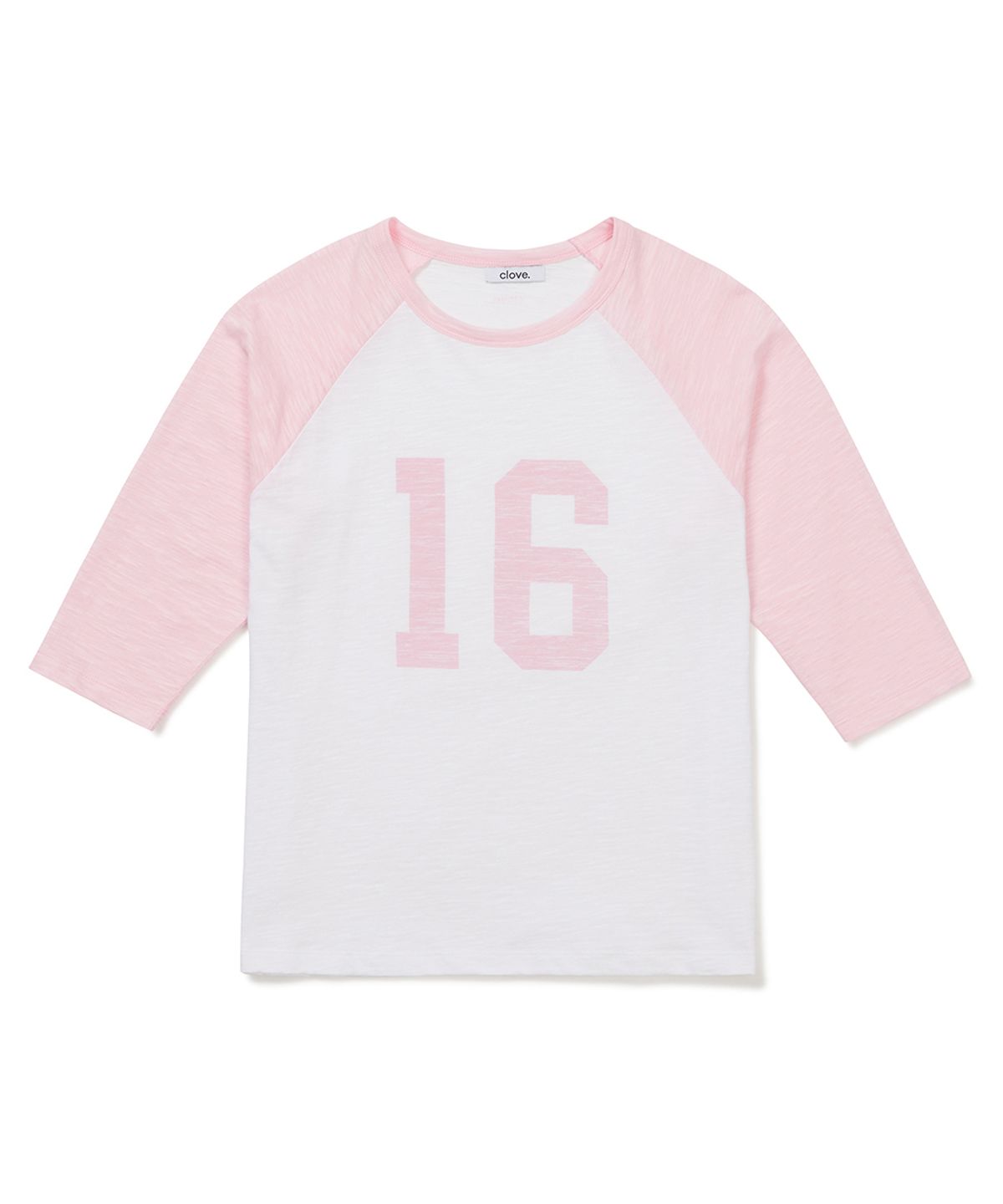 클로브(CLOVE) [26SM clove] Raglan Baseball T-Shirt (Pink)