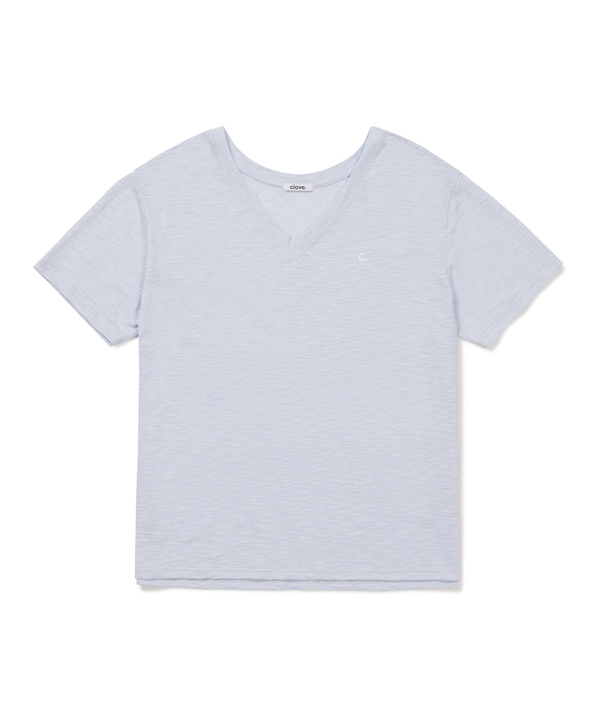 클로브(CLOVE) [26SM clove] Loose Fit V-Neck T-Shirt (Sky Blue)