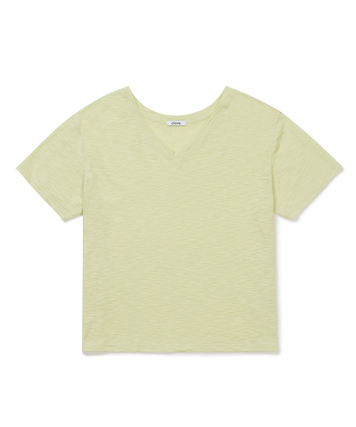 클로브(CLOVE) [26SM clove] Loose Fit V-Neck T-Shirt (Lime)