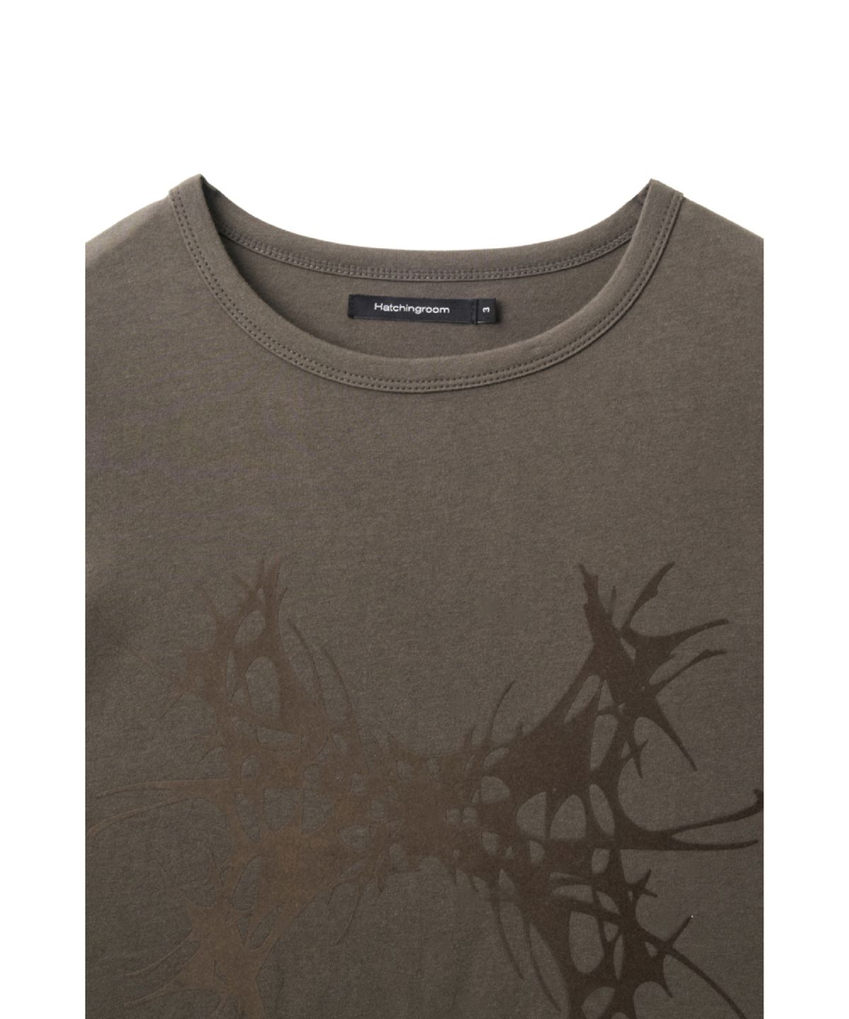 해칭룸(HATCHINGROOM) Abstract H Tee Mud Brown