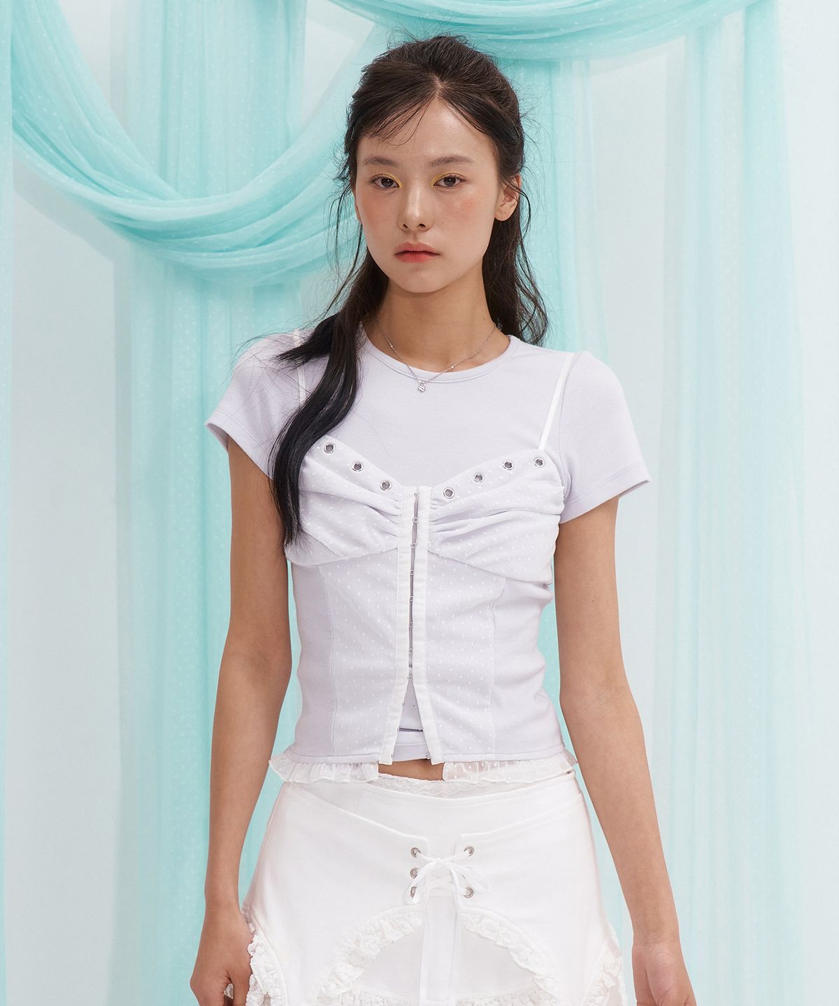 드라이로즈(DRYROSE) 소프트 모달 티 (그레이블루)