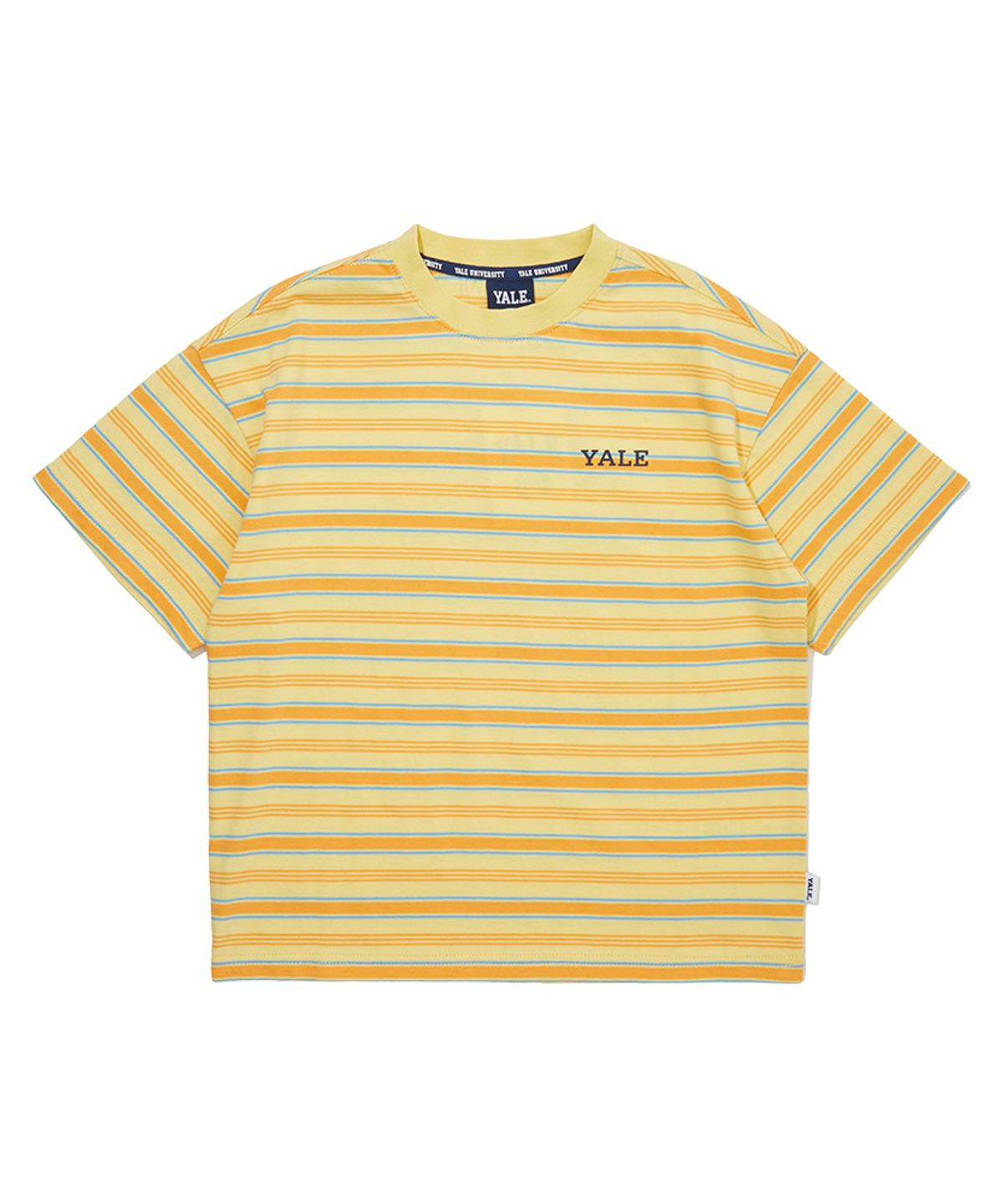 예일키즈(YALE KIDS) 스트라이프 컬러링 하프 티셔츠 A6M004