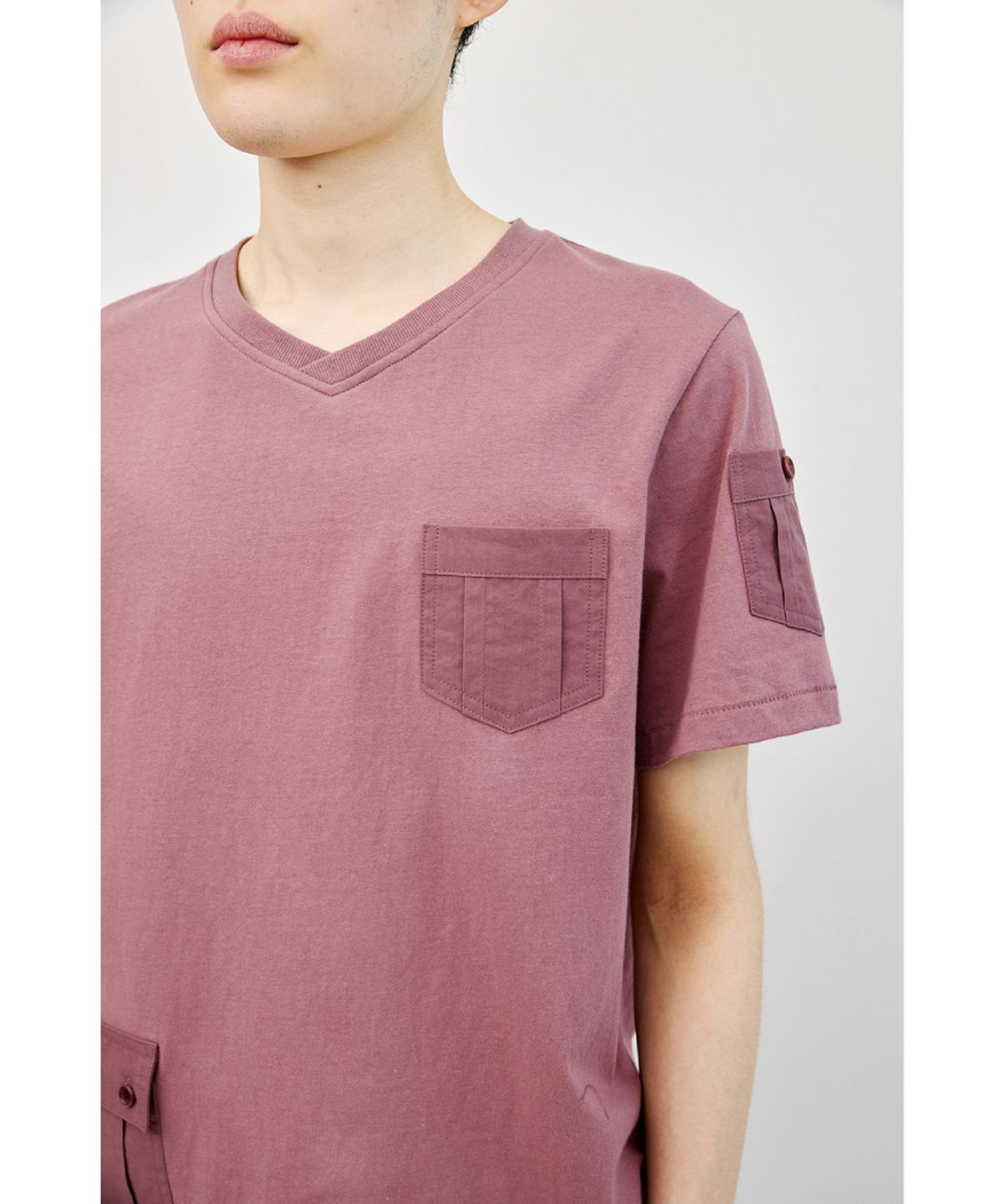 해칭룸(HATCHINGROOM) Multi Pocket Tee Pink