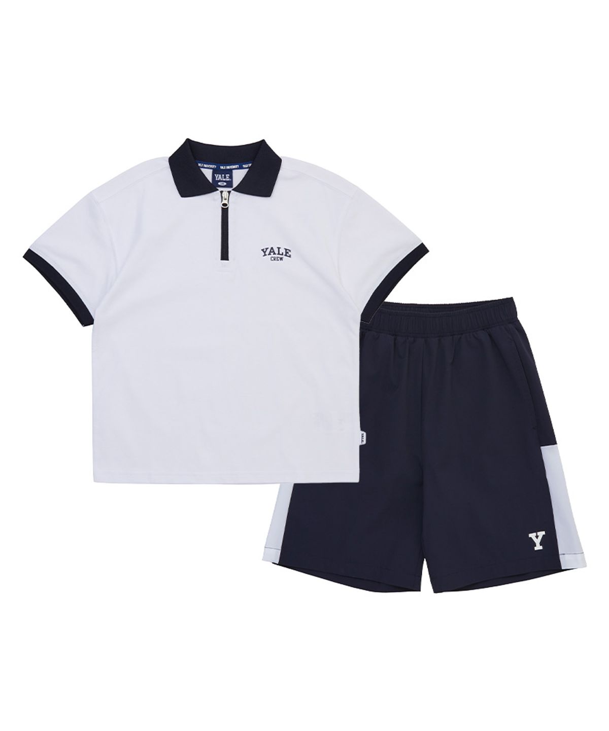 예일키즈(YALE KIDS) 아치로고 카라 우븐 상하세트 A6M012