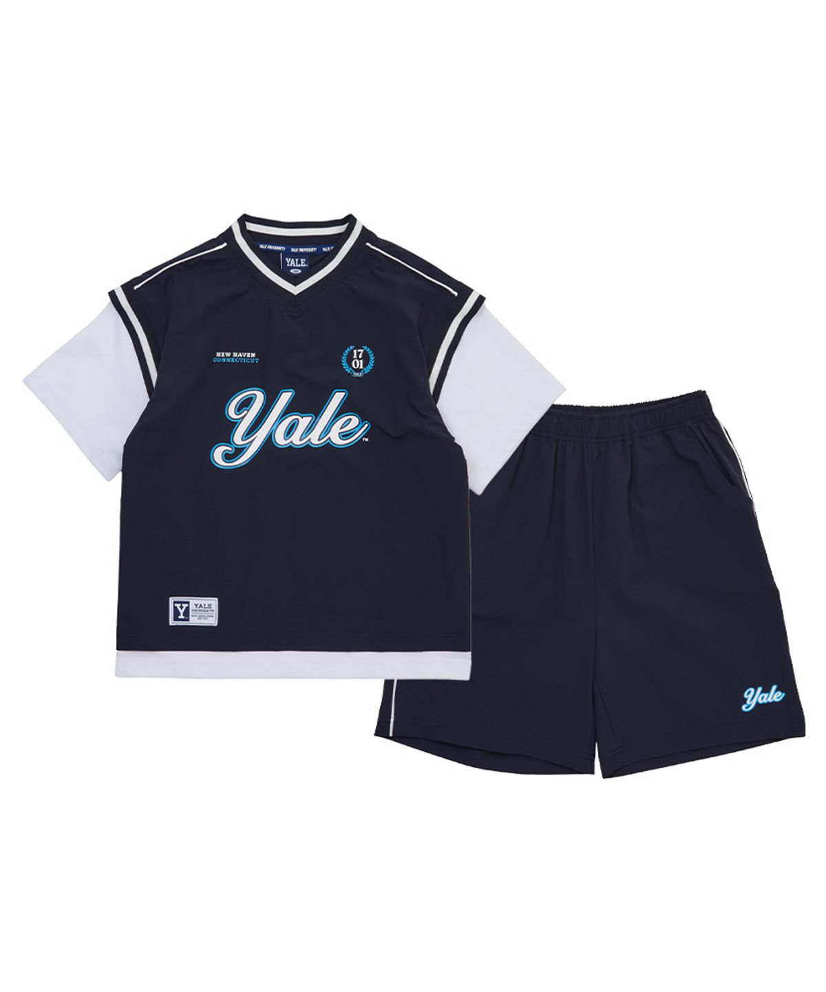 예일키즈(YALE KIDS) 스포티 브이넥 우븐 상하세트 A6M011