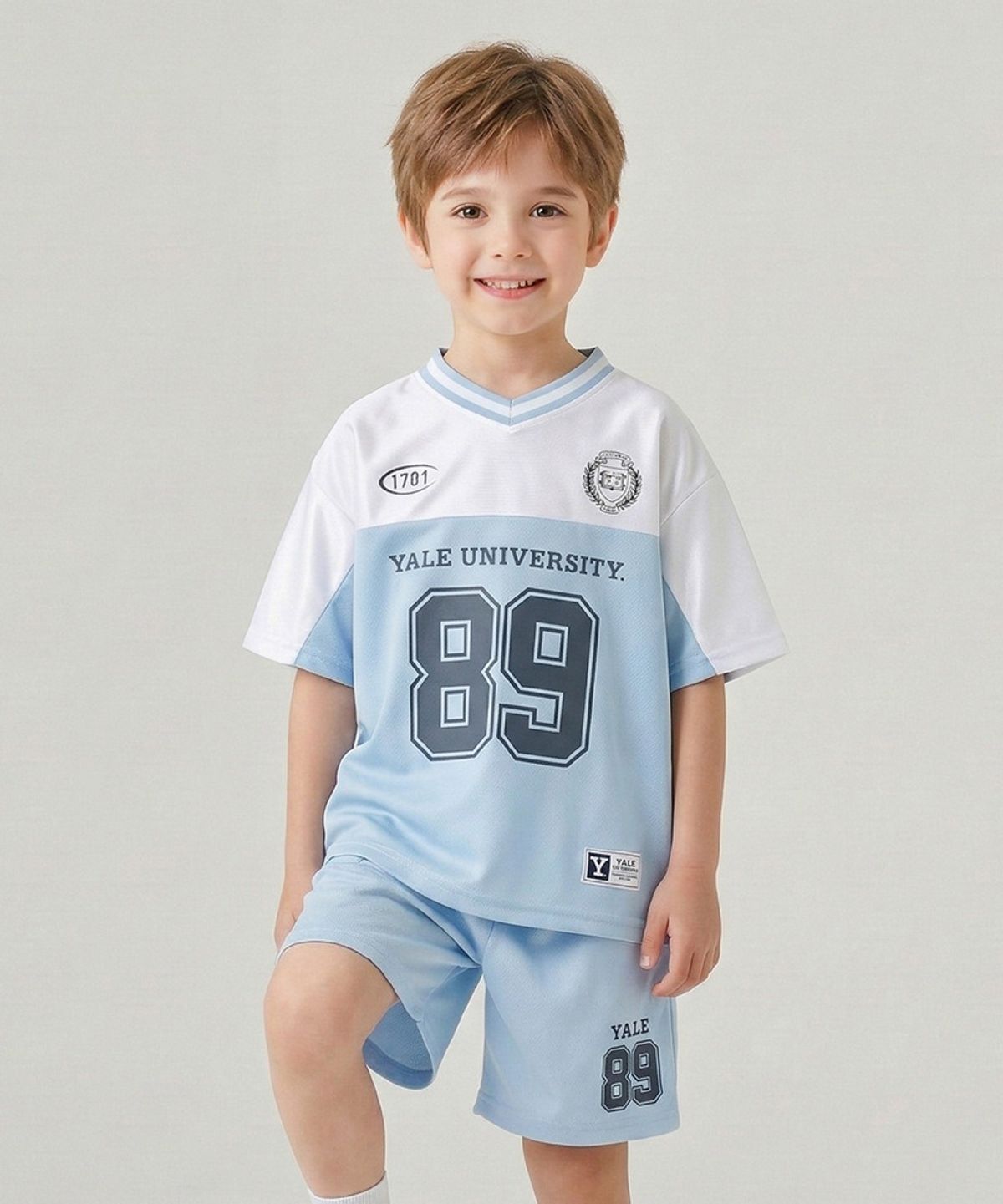 예일키즈(YALE KIDS) 매쉬 배색 상하세트 A6M009
