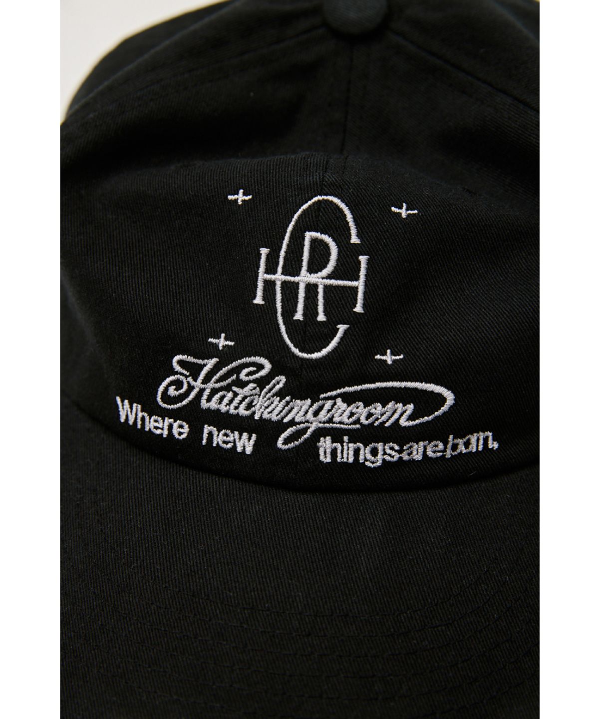 해칭룸(HATCHINGROOM) Logo Cap Washed Black