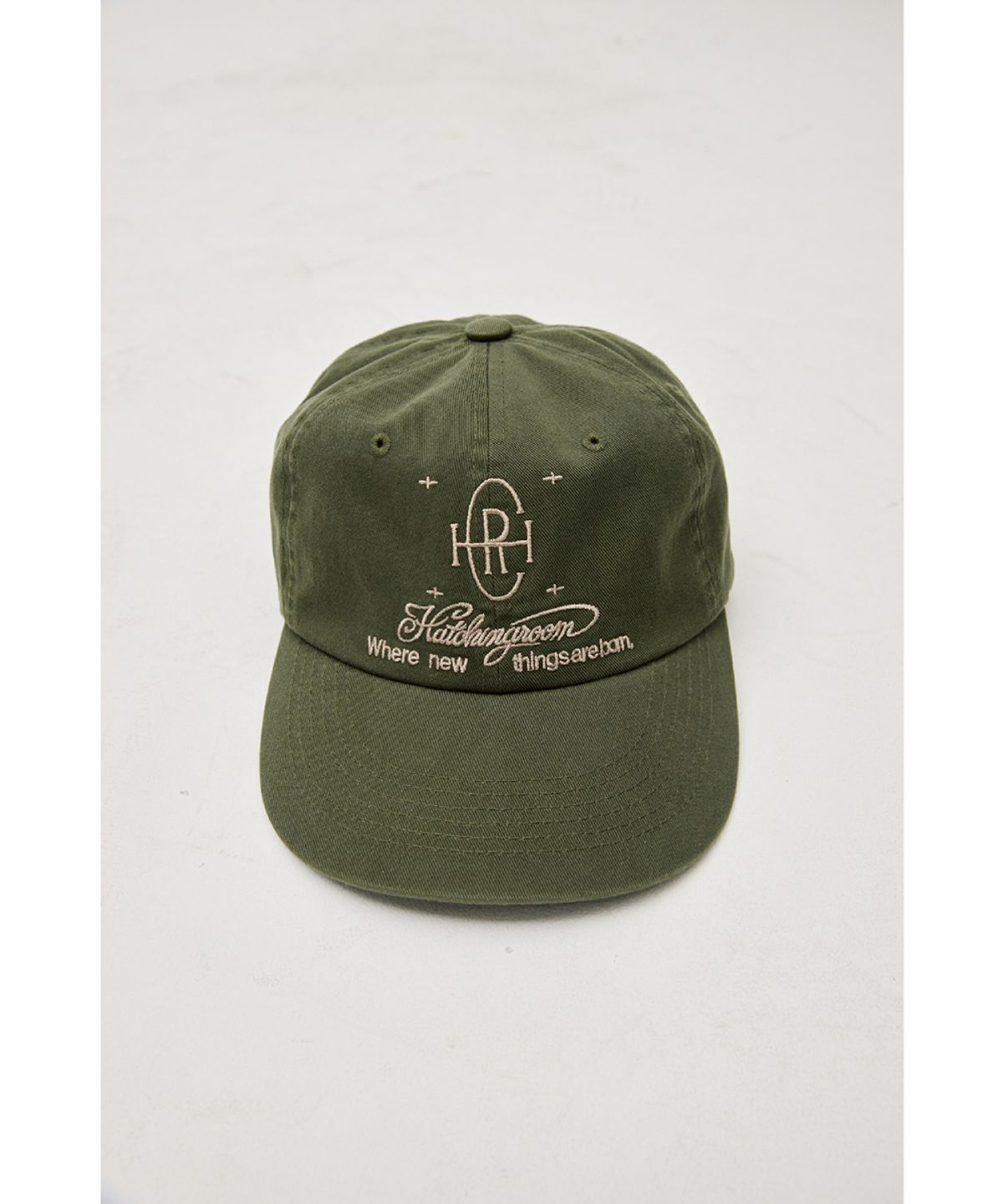 해칭룸(HATCHINGROOM) Logo Cap Washed Khaki