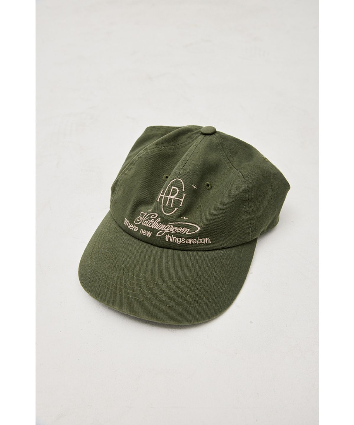 해칭룸(HATCHINGROOM) Logo Cap Washed Khaki