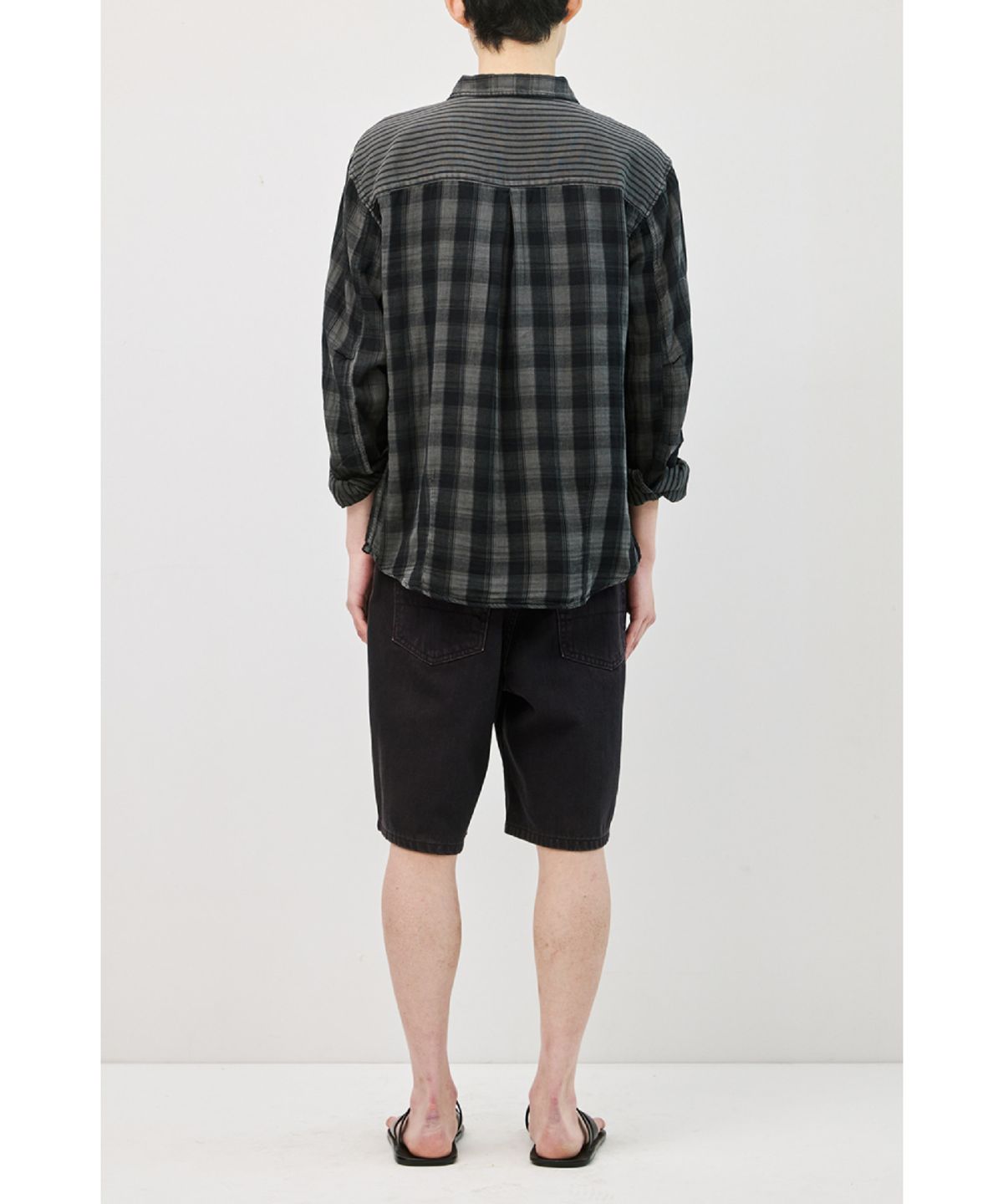 해칭룸(HATCHINGROOM) Bleached Shorts Dark Navy