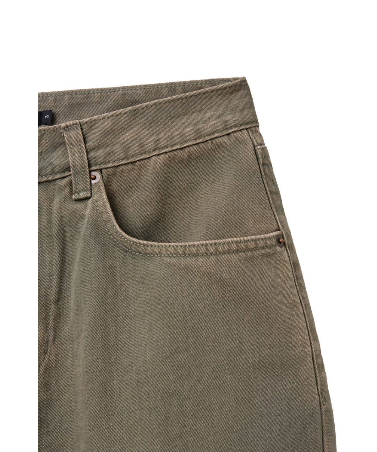 해칭룸(HATCHINGROOM) Bleached Shorts Olive