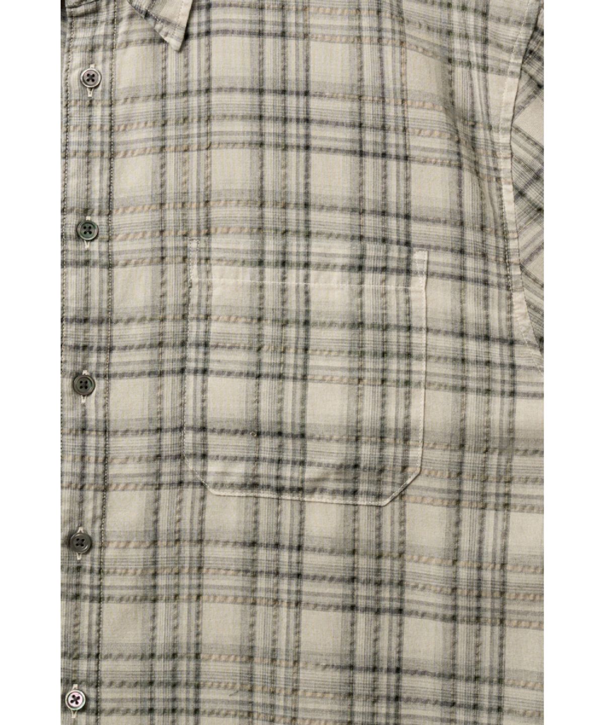 해칭룸(HATCHINGROOM) Arrow Shirt Over Dyed Check Butter