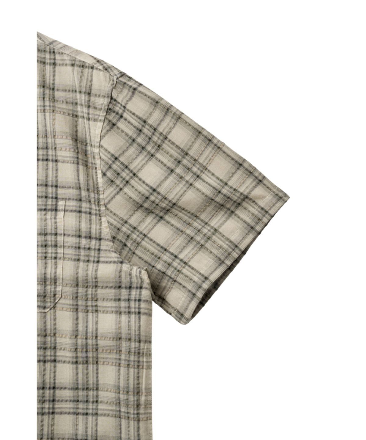 해칭룸(HATCHINGROOM) Arrow Shirt Over Dyed Check Butter