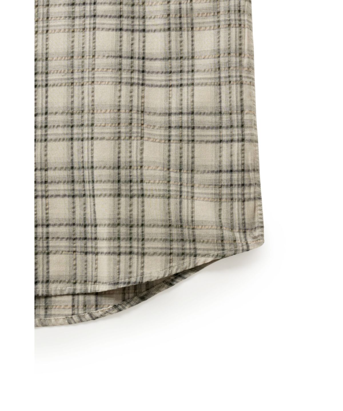해칭룸(HATCHINGROOM) Arrow Shirt Over Dyed Check Butter