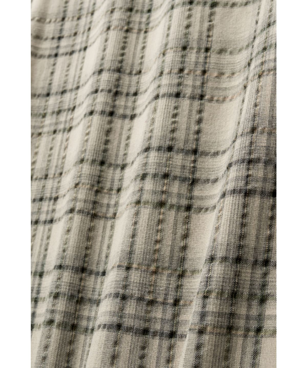 해칭룸(HATCHINGROOM) Arrow Shirt Over Dyed Check Butter
