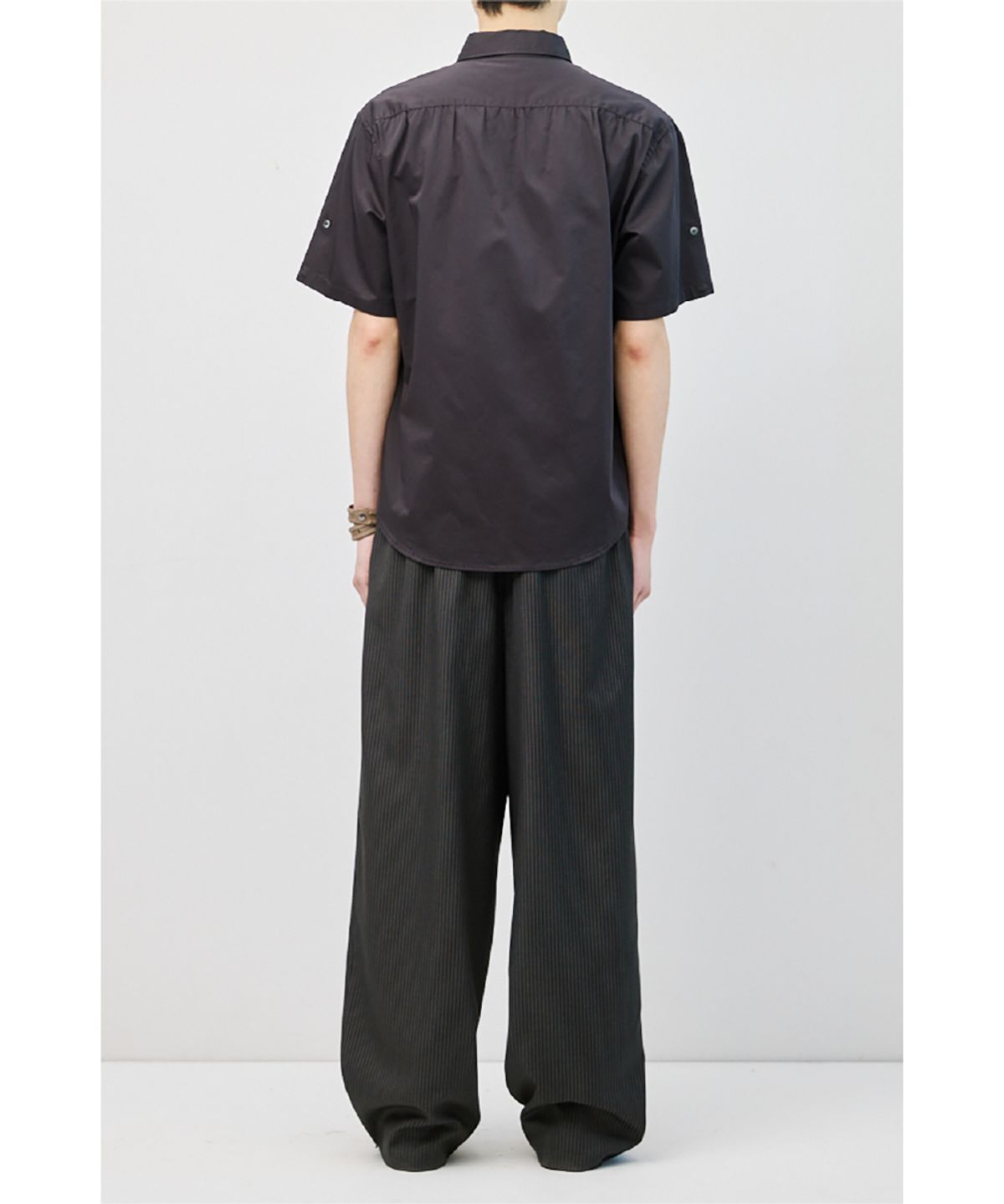 해칭룸(HATCHINGROOM) Contrast Trousers Stripe Dark Grey