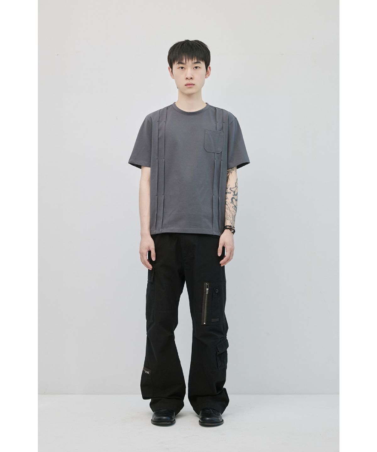 해칭룸(HATCHINGROOM) Multi Cargo Pants Black