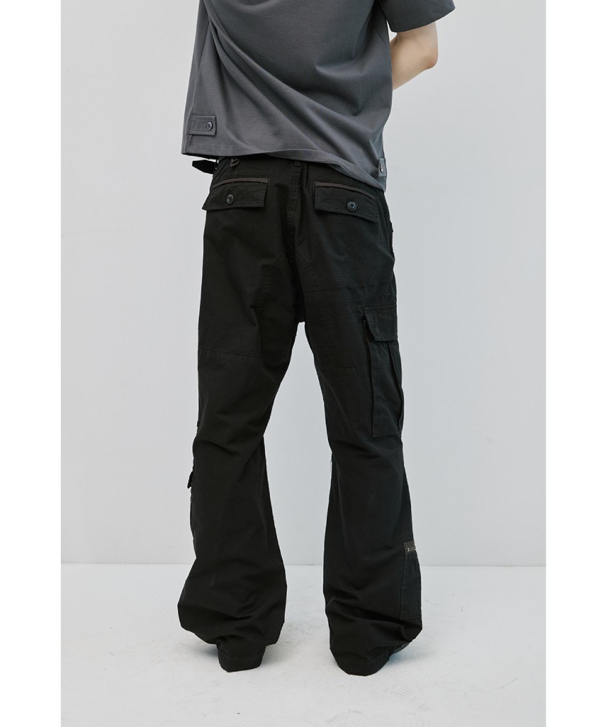 해칭룸(HATCHINGROOM) Multi Cargo Pants Black