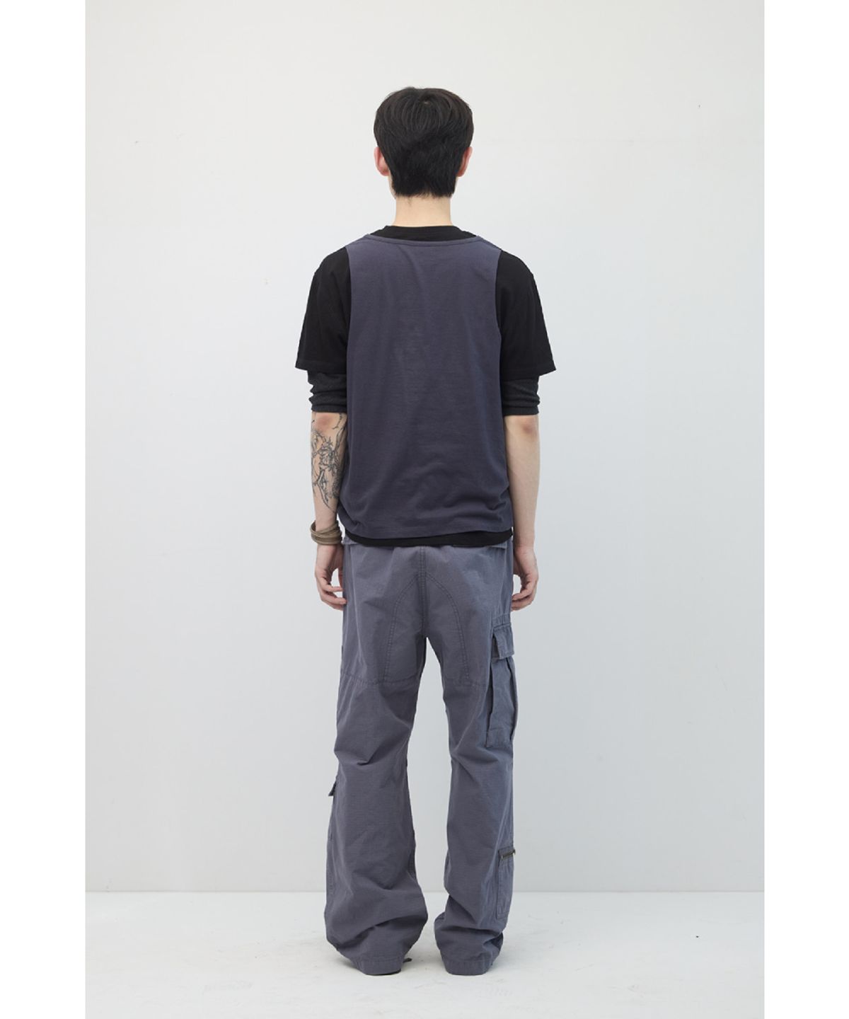 해칭룸(HATCHINGROOM) Multi Cargo Pants Blue Grey
