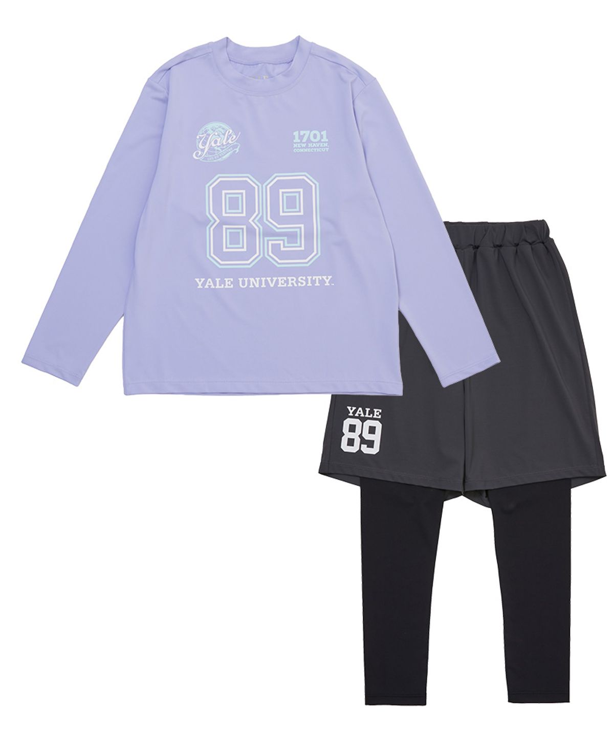 예일키즈(YALE KIDS) 빅넘버 컬러블럭 래쉬가드 셋업 A6M054