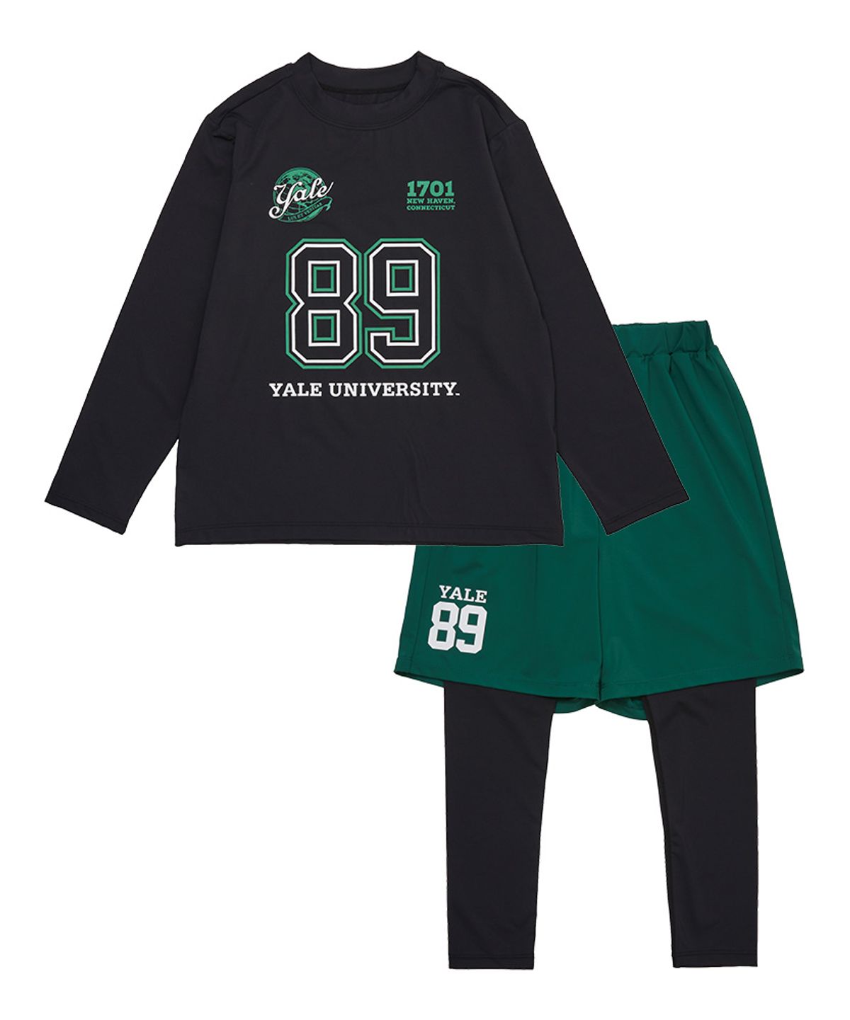 예일키즈(YALE KIDS) 빅넘버 컬러블럭 래쉬가드 셋업 A6M054