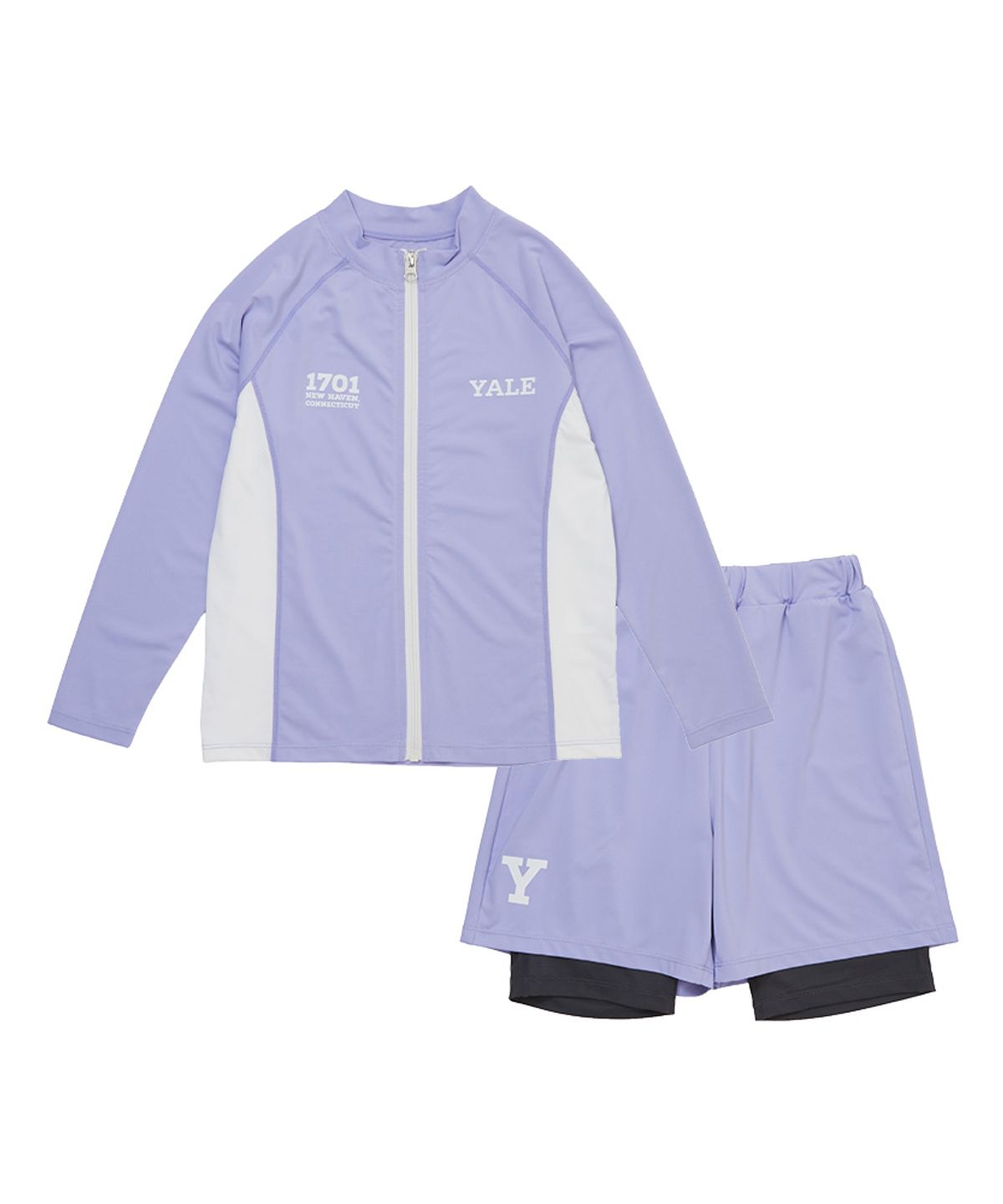 예일키즈(YALE KIDS) 클래식 집업 래쉬가드 셋업 A6M055