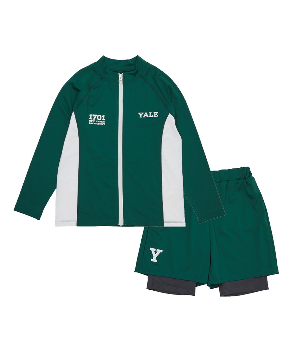 예일키즈(YALE KIDS) 클래식 집업 래쉬가드 셋업 A6M055