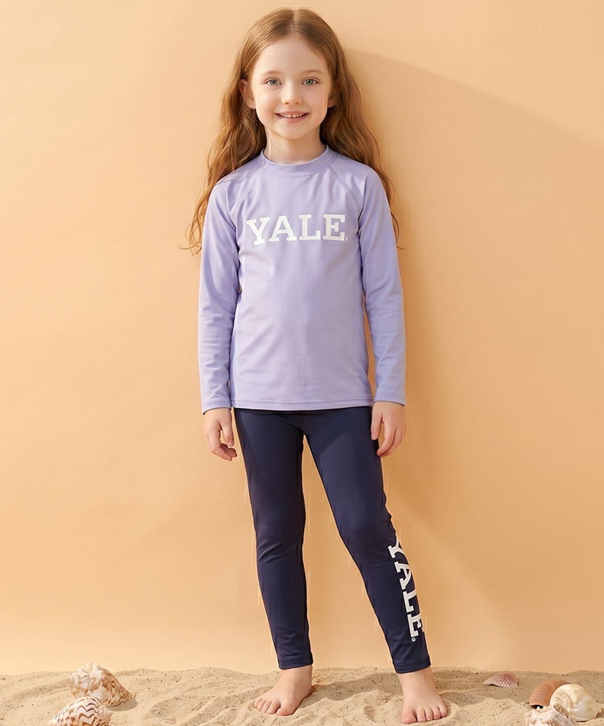 예일키즈(YALE KIDS) 시그니처 포인트 래쉬가드 셋업 A6M058