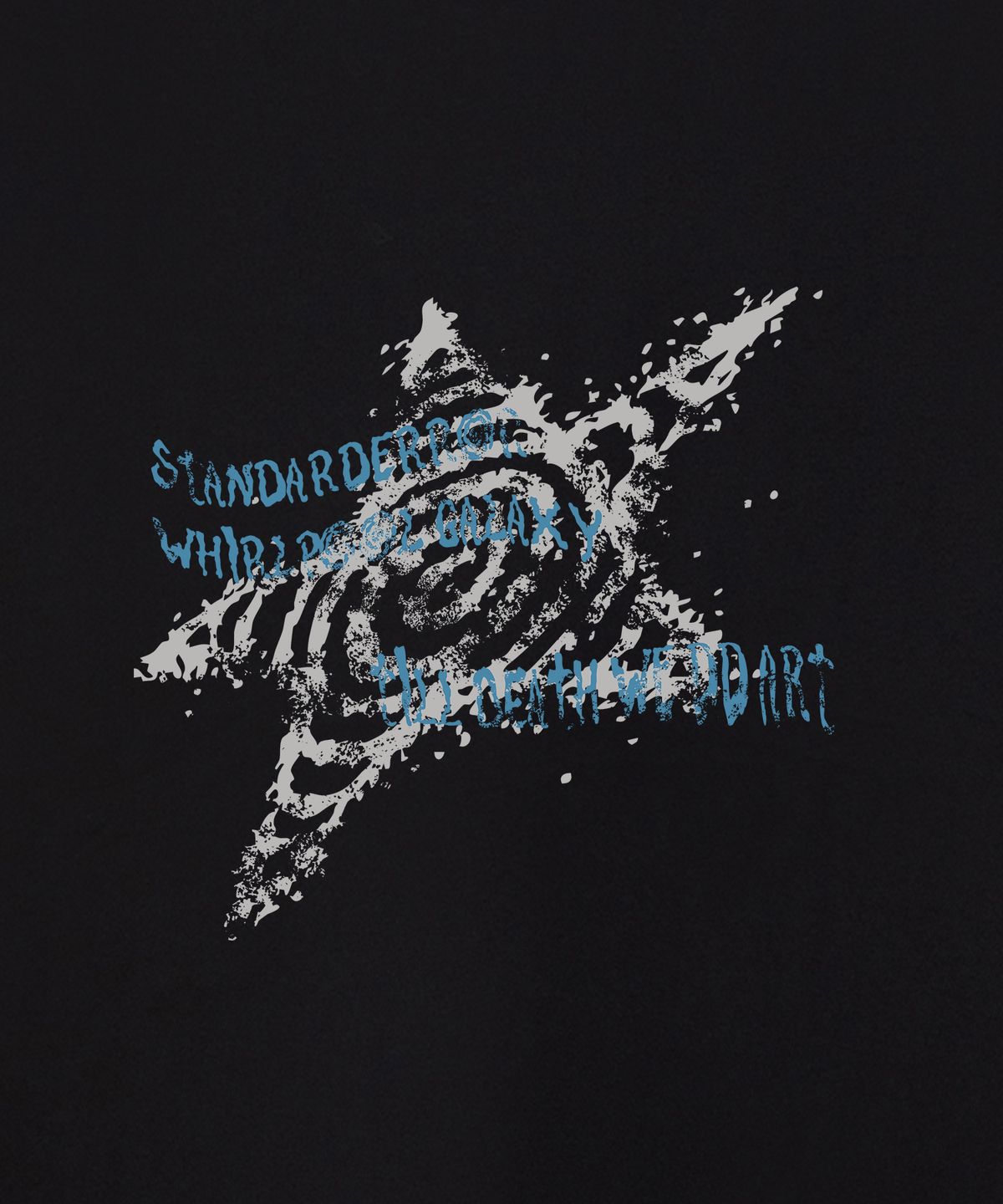 스탠다드에러(STANDARDERROR) 87-STAN332 갤럭시 글리치 스타 크랙 솔리드 반팔 티셔츠 (2color)
