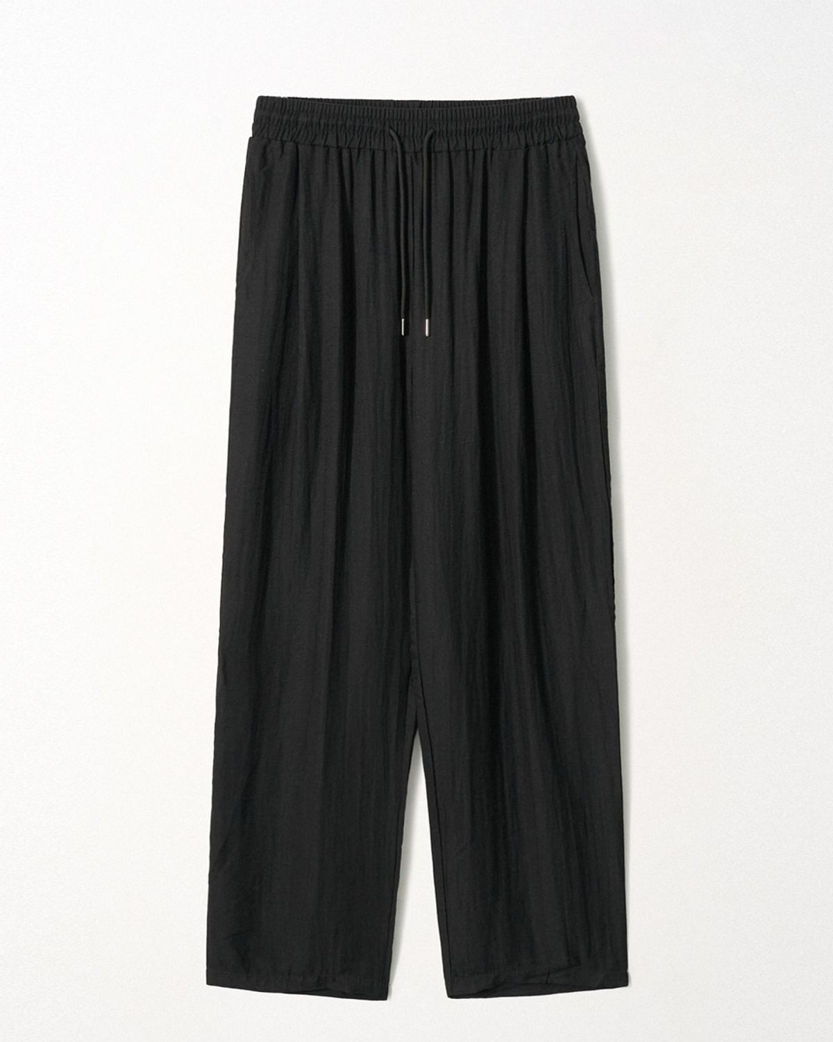 이지오(EZIO) Linen Wide Easy Pants_Black