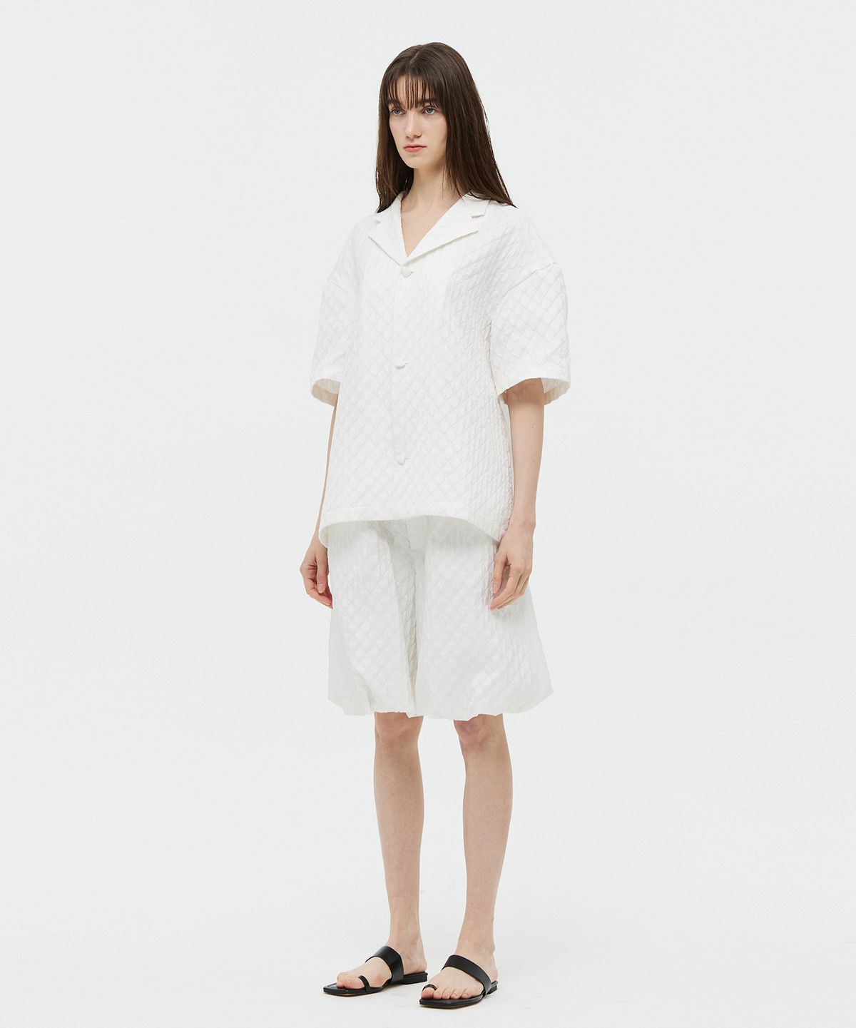 베데르미(VEDERMI) jacquard balloon half pants
