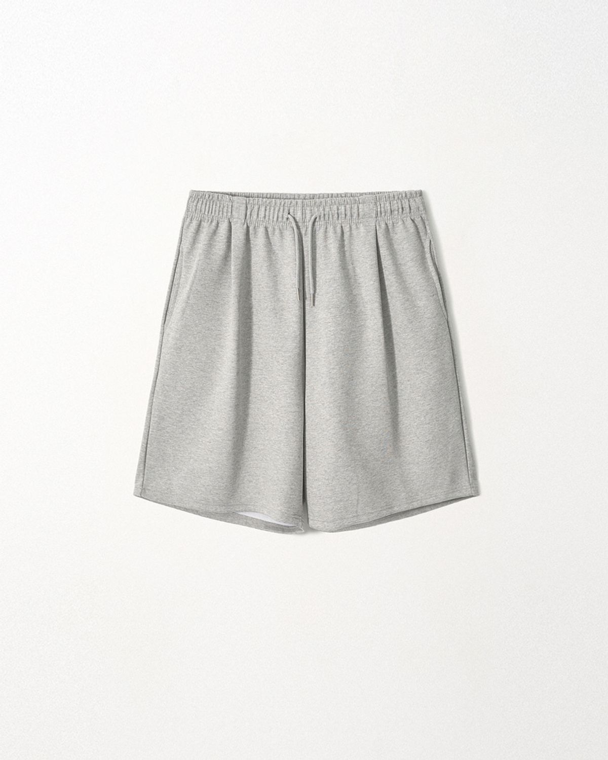 이지오(EZIO) Basic Bermuda Sweat Shorts_Melange Grey