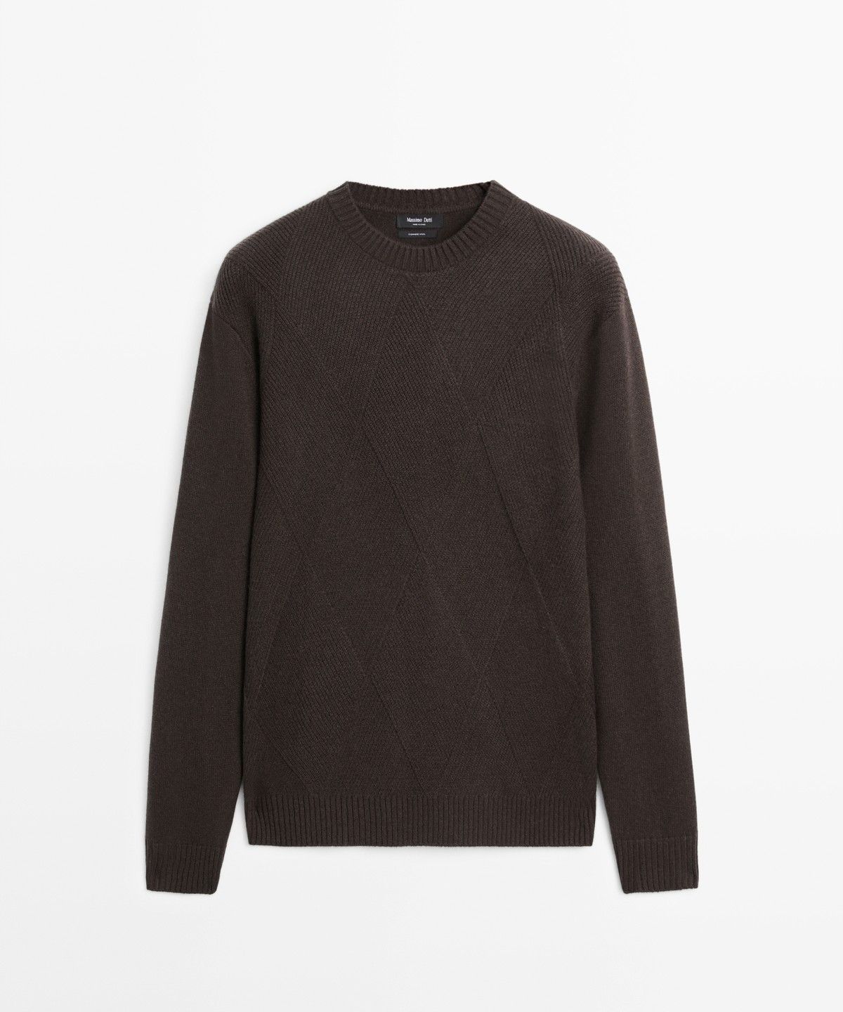 마시모두띠(MASSIMO DUTTI) 캐시미어 울 라운드넥 니트