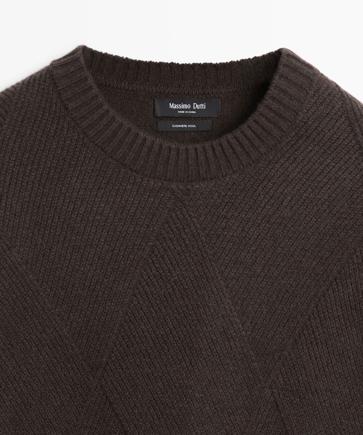 마시모두띠(MASSIMO DUTTI) 캐시미어 울 라운드넥 니트
