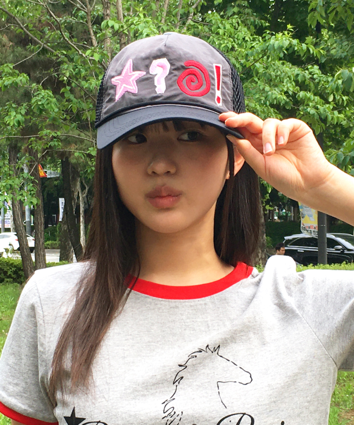 로긴 앤 로지(ROGIN N ROSIE) Twinkle Pop Mesh Cap Gray