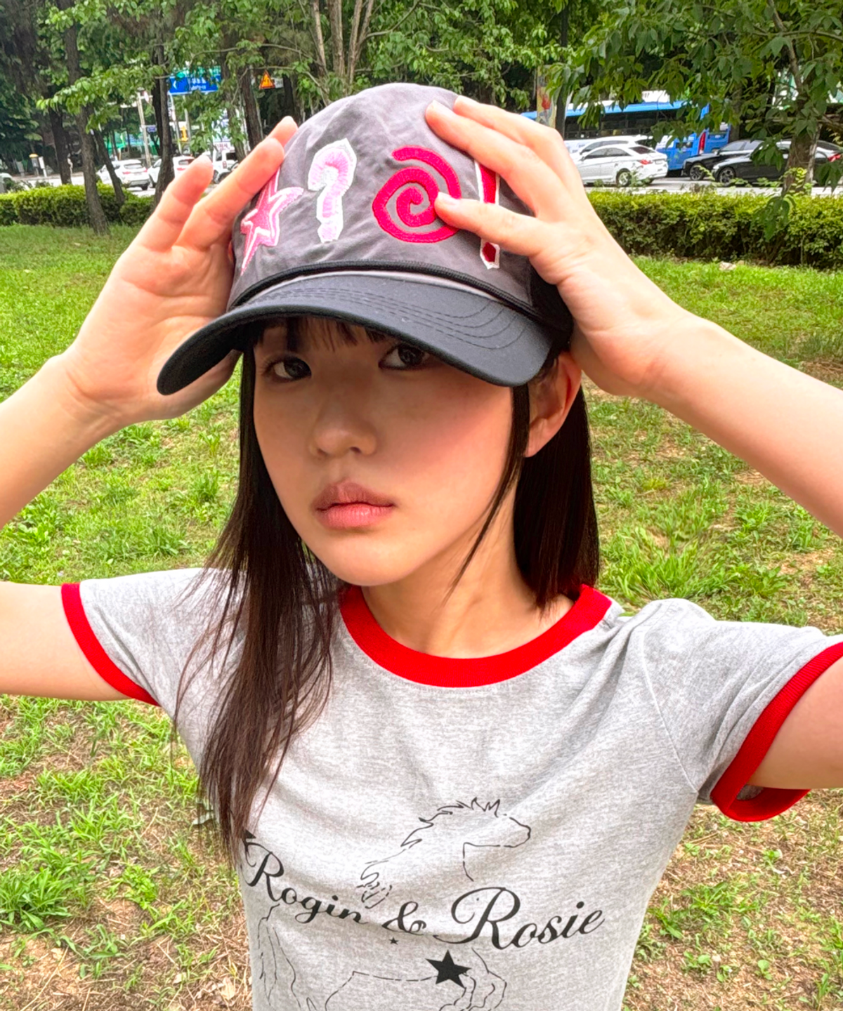 로긴 앤 로지(ROGIN N ROSIE) Twinkle Pop Mesh Cap Gray