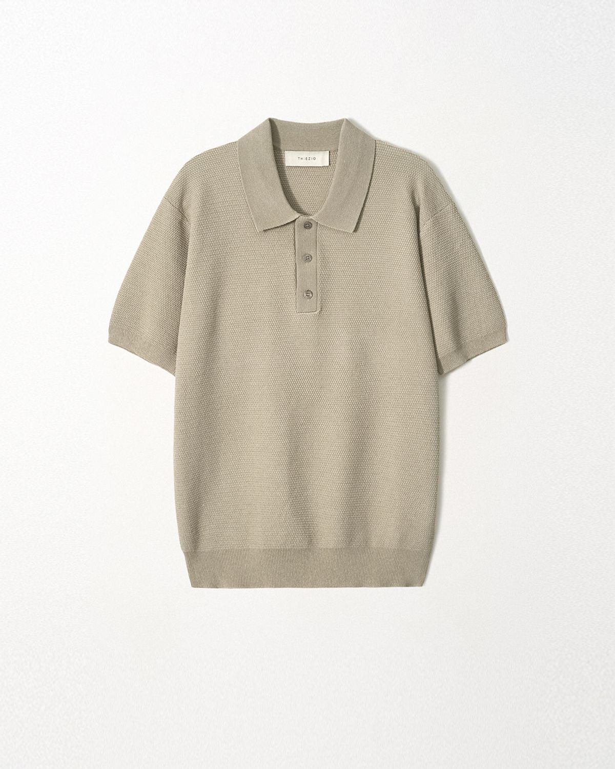 이지오(EZIO) Textured Collar Knit_Beige
