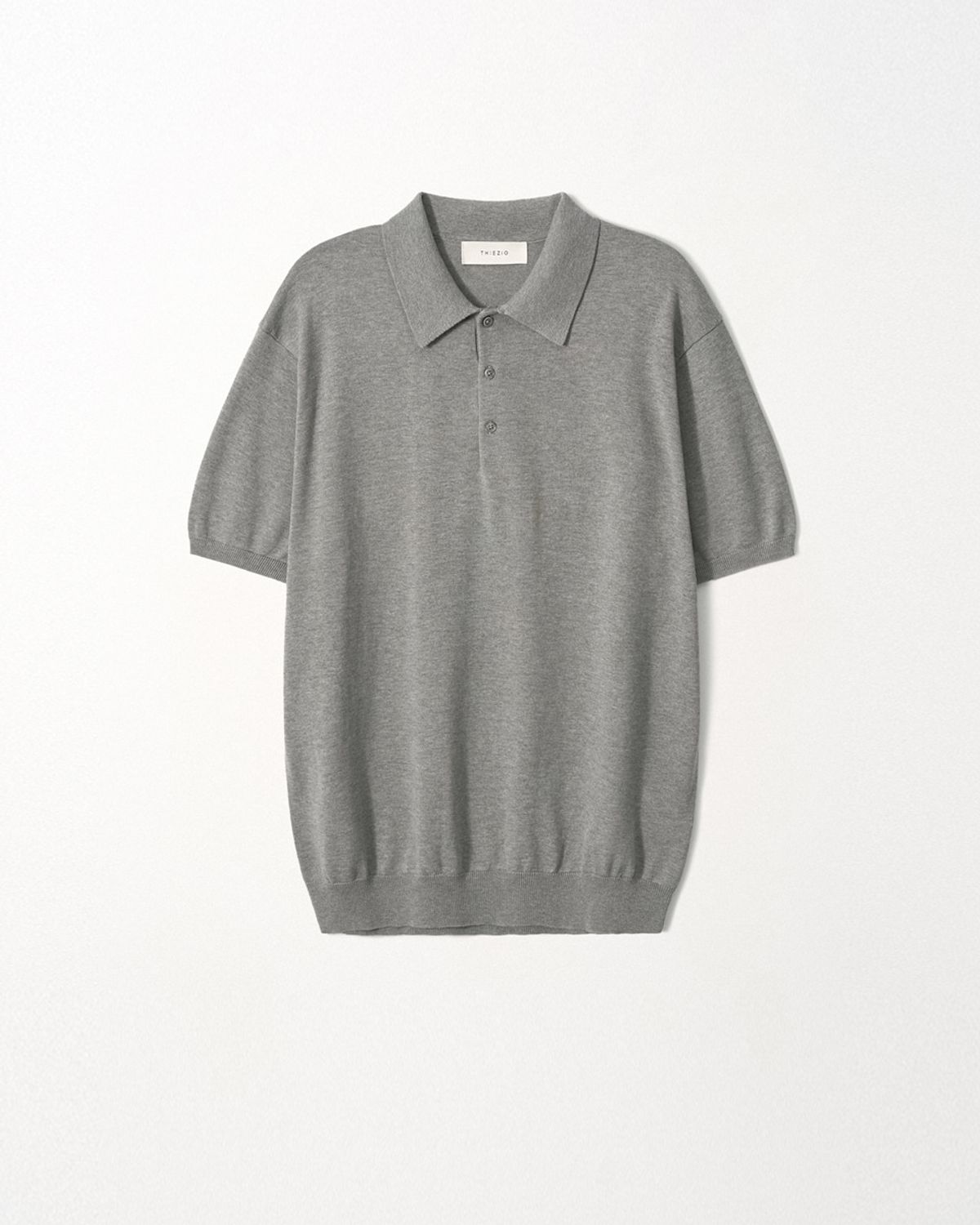 이지오(EZIO) Signature Polo Knit_Melange Grey