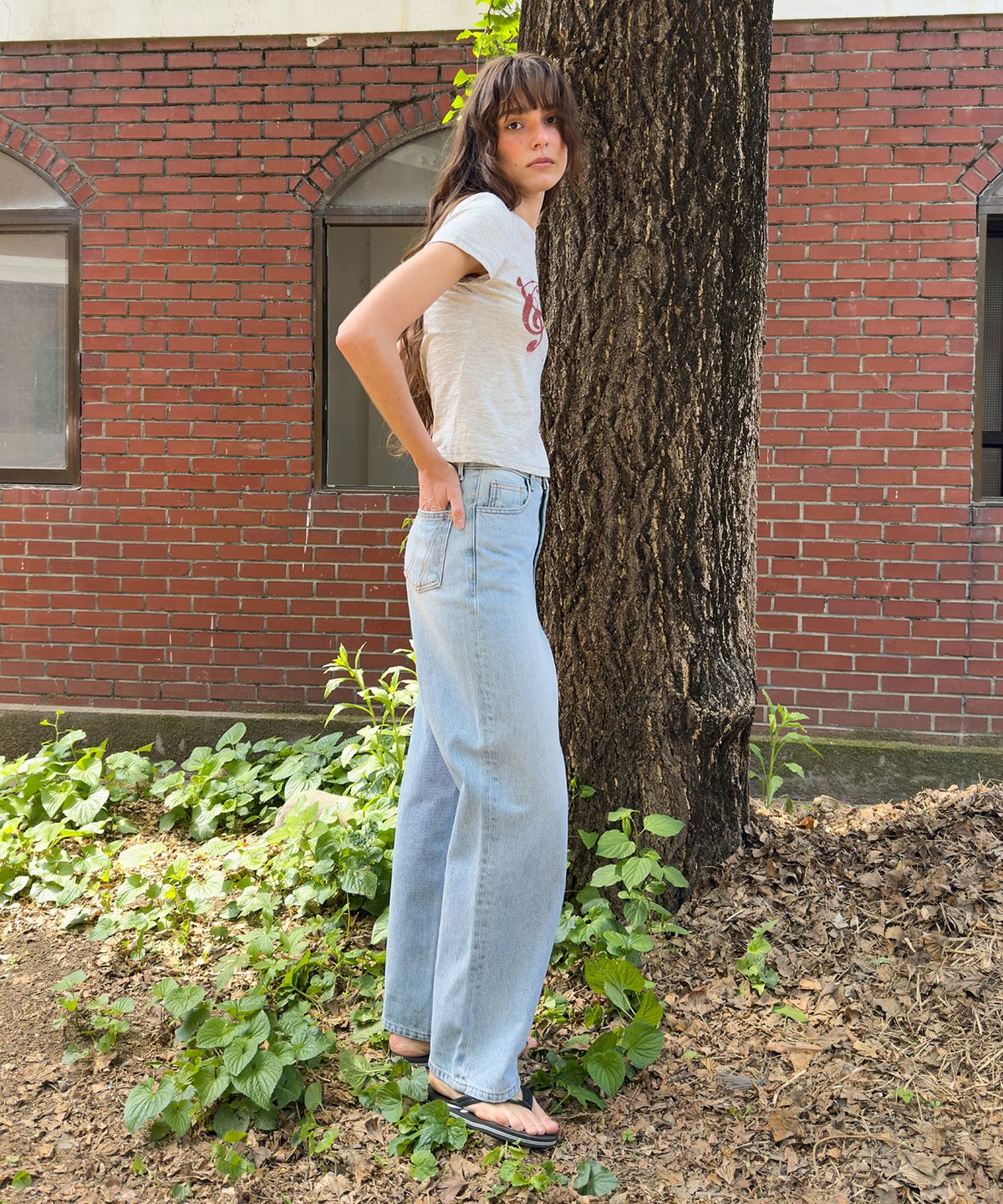 다이애그널(DIAGONAL) SUMMER MELODY TEE (grey)