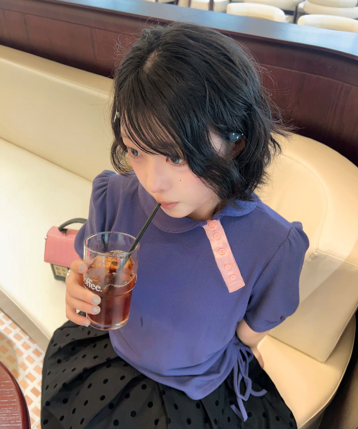 유얼쎄시(YOUR SASSY) Smooth Puff Polo (DUSTY BLUE)