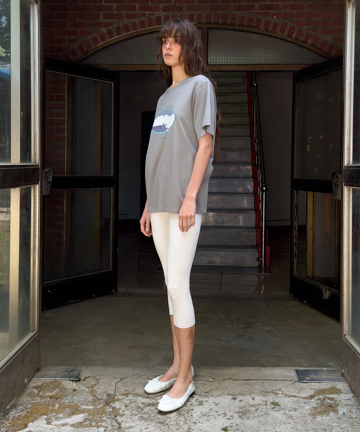 다이애그널(DIAGONAL) VINTAGE SURFER TEE (grey)