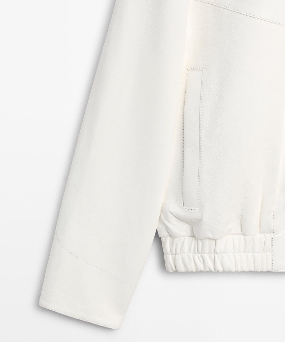 마시모두띠(MASSIMO DUTTI) 나파 가죽 봄버 자켓