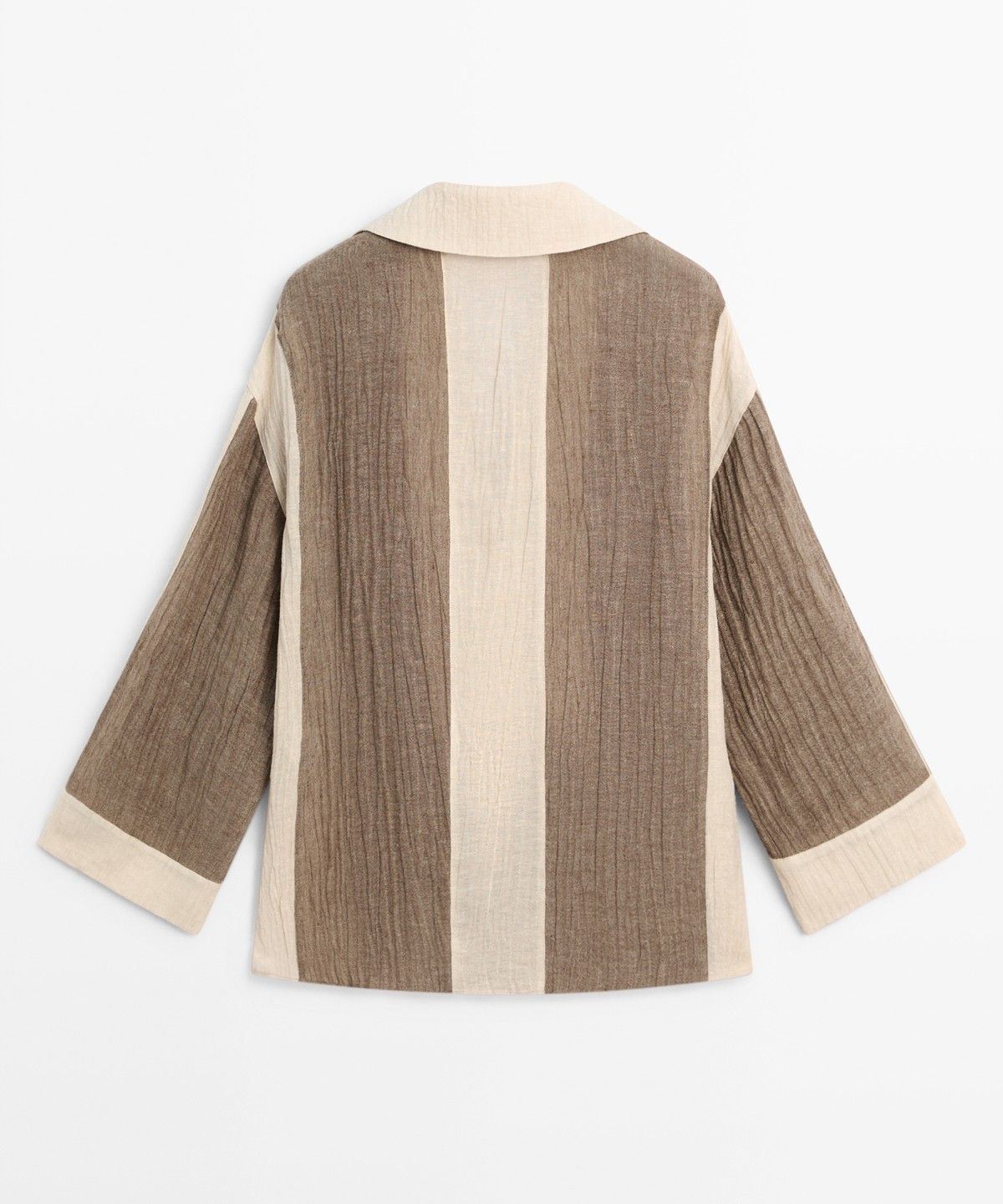 마시모두띠(MASSIMO DUTTI) 플루이드 텍스처 린넨 블렌드 블라우스