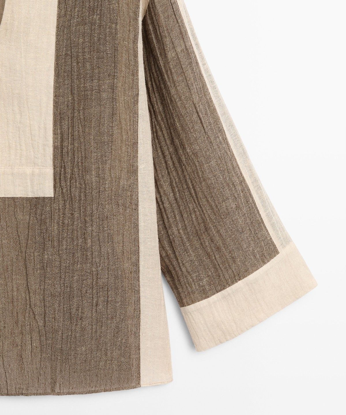 마시모두띠(MASSIMO DUTTI) 플루이드 텍스처 린넨 블렌드 블라우스